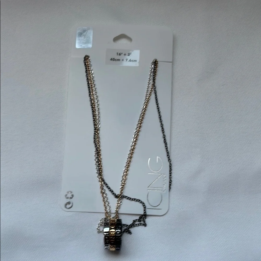 Icing Gold and Silver Forever Necklace - 3 Pack